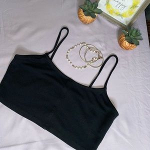 Little black bralette spaghetti strap top. SIZE XS